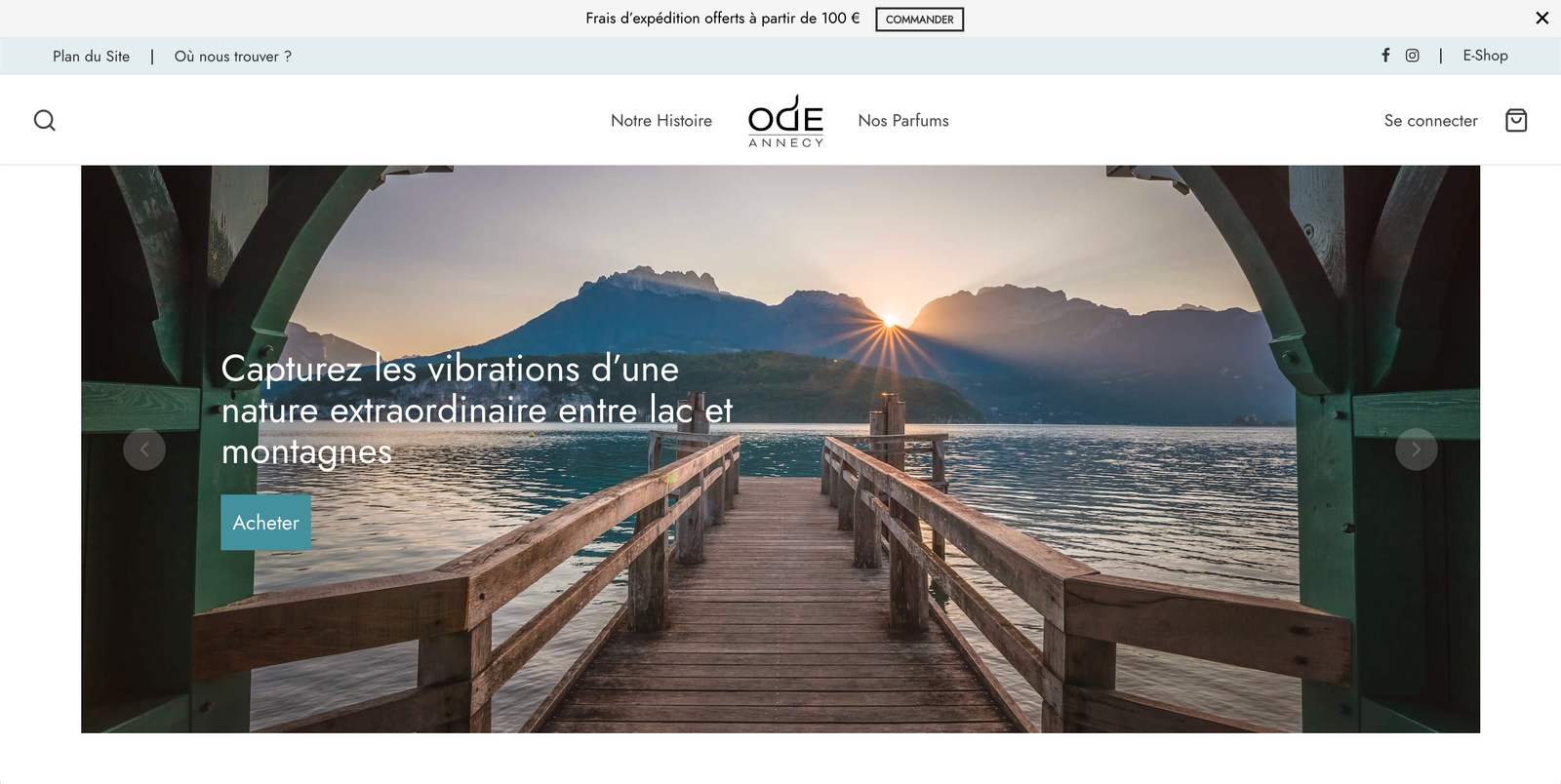 Boutique e-commerce Ode Annecy — réalisée par Boost IA Academy