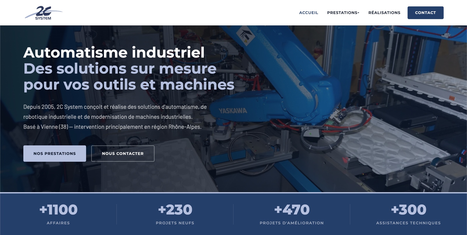Site vitrine 2C System — réalisé par Boost IA Academy
